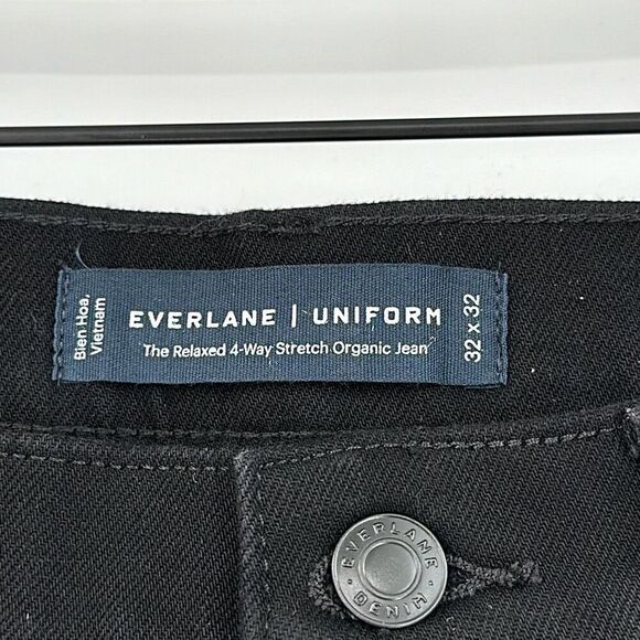 NWT Everlane Black The Relaxed 4-Way Stretch Organic Jean Uniform Size 32x32 - Picture 3 of 11